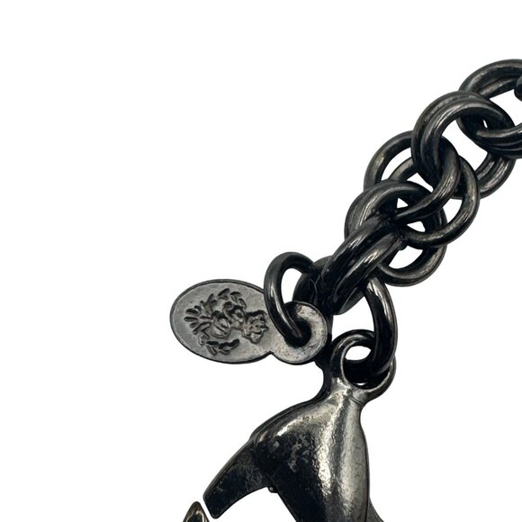 Black Chain Rhinestone Statement Necklace Adjustable Length Elegant Bold Jewelry - Picture 3 of 4